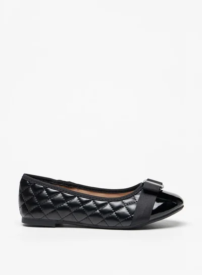 فلورا بيلا من شو إكسبرس Girl's Bow Accent Slip-On Round Toe Ballerina Shoes