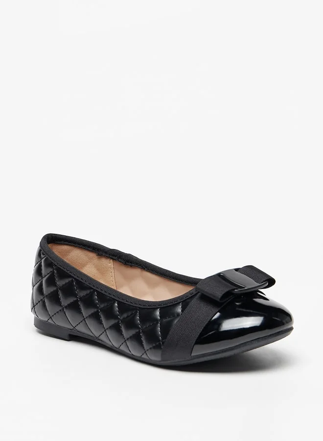 فلورا بيلا من شو إكسبرس Girl's Bow Accent Slip-On Round Toe Ballerina Shoes