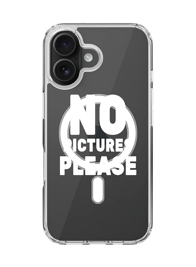 Stylizedd For iPhone 16 Case [Compatible with MagSafe] Slim Magnetic cover Clear Phone Case - No pictures please - Image 1