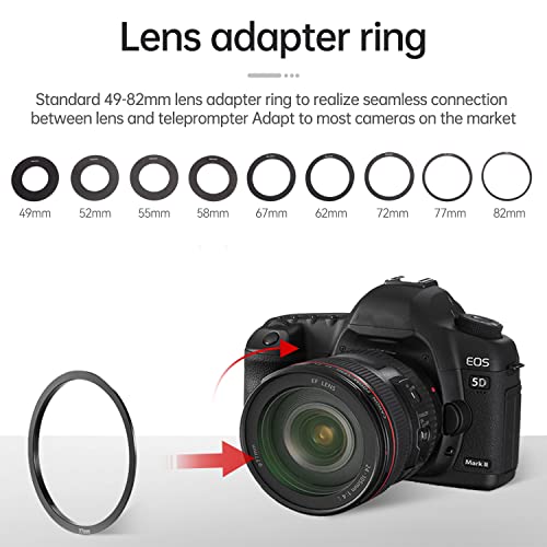 LENSGO Portable Teleprompter for iPad Tablet Smartphone DSLR Camera 7.9'', APP Compatible with iOS & Android System for Online Teaching Vlog Live Streaming Interview (TC7 for phond/ipad/Camera) - Image 4