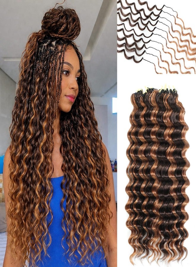 يو آر بيوتي شعر بشري طبيعي 100% من Urbeauty Feather Crochet للنساء ذوات البشرة السمراء، 100 خصلة مموجة بعمق لضفائر البوهو، حلقات مسبقة، بدون عقد وغير مرئية، شعر بشري طبيعي 100%، ناعم، خفيف الوزن وقابل لإعادة الاستخدام، مناسب للمبتدئين - Image 1