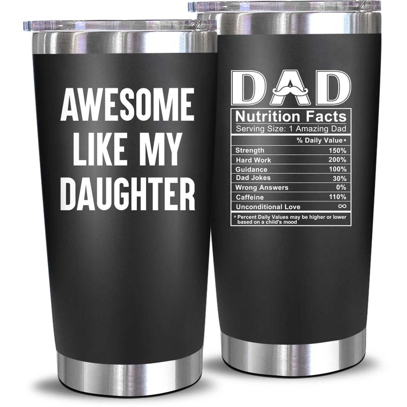 NewEleven Fathers Day Gift For Dad  Birthday Gifts For Dad From Daughter  Husband Gifts  Unique Birthday Present Ideas For Father Husband New Papa Bonus Father From Daughter  20 Oz Tumbler