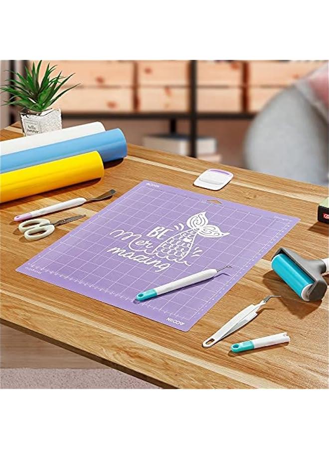 Cutting Mat for Cricut Explore One/Air/Air 2/Maker 3 Packs Cut Mats Replacement Accessories for Cricut (Blue for Cricut, Light Grip) - Image 4