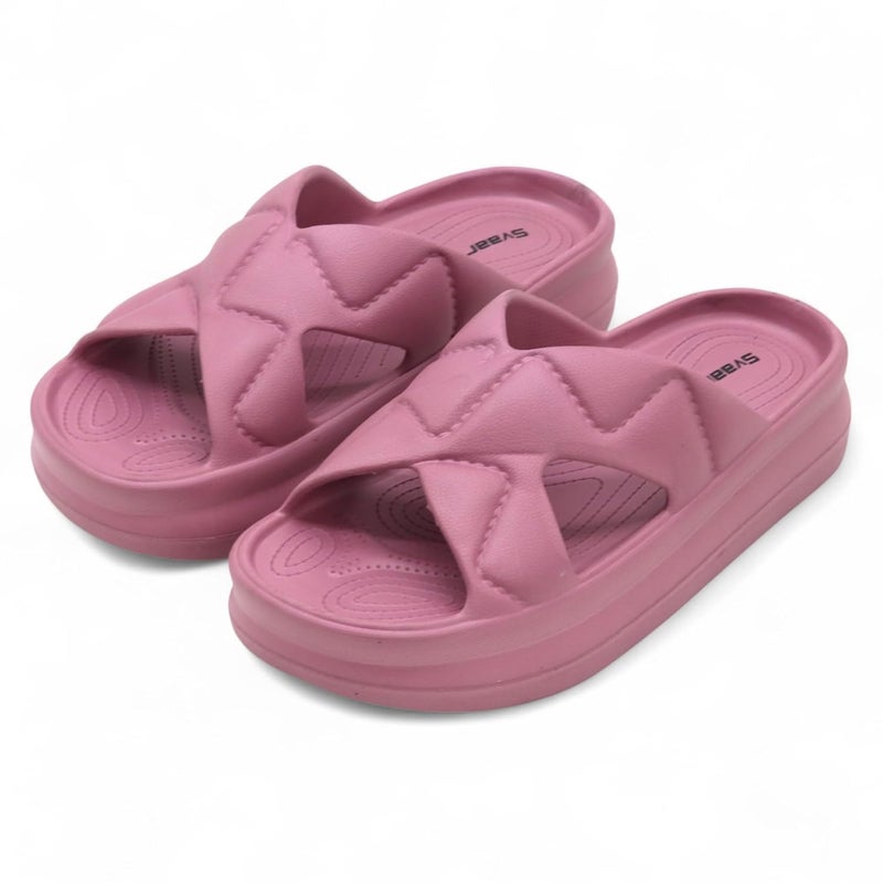 SVAAR صندل سفاار النسائي الناعم ذو المنصة | صنادل خفيفة الوزن سهلة الارتداء | نعال للنساء والفتيات | أحزمة مريحة مبطنة بتصميم متقاطع | ارتداء طوال اليوم مع دعم كعب ناعم - Image 4