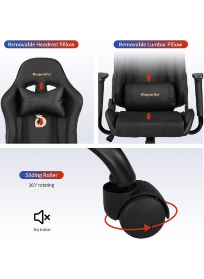 GGEROU Video Gaming Chair With Footrest Ergonomic Office Chair Racing Chair Spine Protecter Computer Chair - Image 5