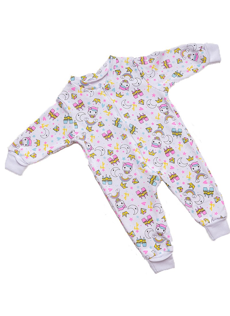 JOCKEY - New Born Baby Jumpsuit with All Over Unicorn Print INTERLOCK 2pcs - Image 1