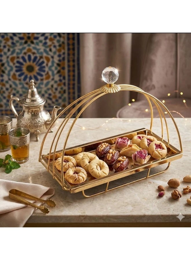 Crystal serving tray