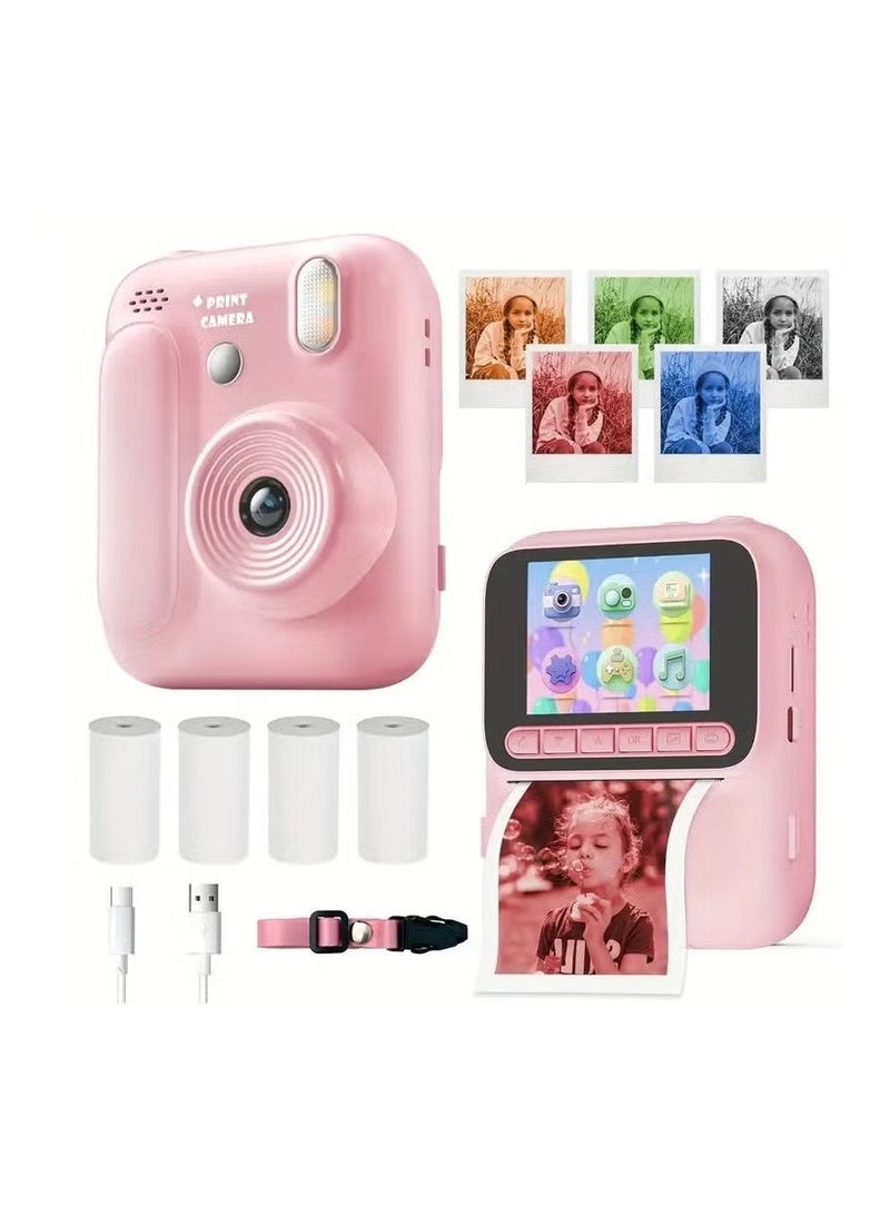 BlueFire Kids Instant Print Camera 4800W HD with 2.4” IPS Screen | 1080p Video Recorder | Ink-Free Thermal Printing | MP3 Player & Games | 3H Battery | 128GB Expandable | Fun Creative Gift for Boys & Girls - Image 1