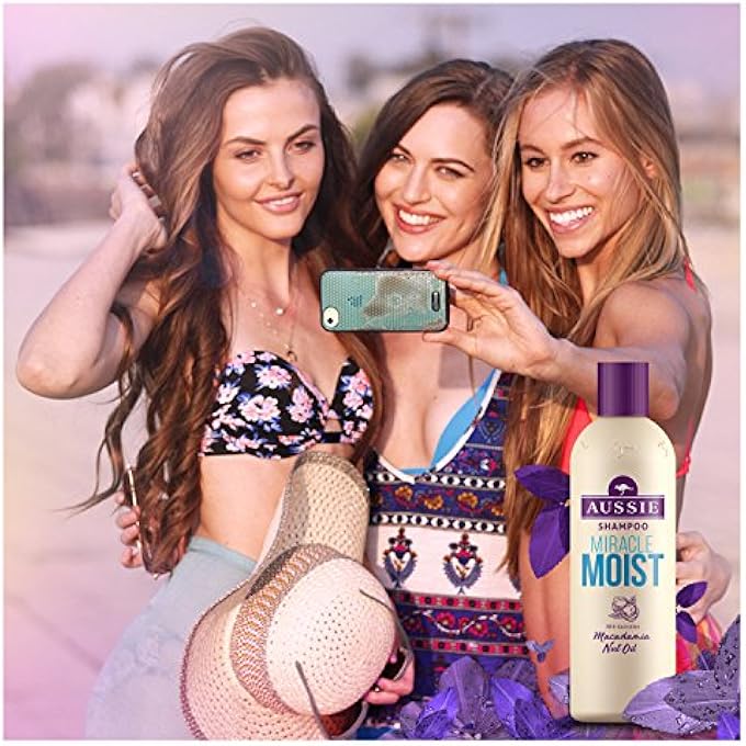 Aussie MIRACLE MOIST SHAMPOO 6 X 500 ML- PACK OF 6 WITH MACADAMIA NUT OIL - Image 2