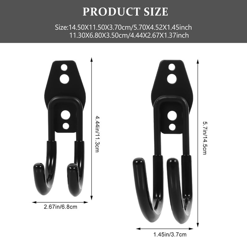 Heavy Duty Garage Hooks Wall Mount Organizer 4pcs – Metal Storage Hooks for Tool, Ladder, and Garden Equipment Hanging in Garage Or Warehouse - Image 5