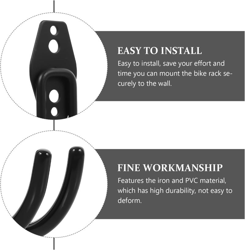 Heavy Duty Garage Hooks Wall Mount Organizer 4pcs – Metal Storage Hooks for Tool, Ladder, and Garden Equipment Hanging in Garage Or Warehouse - Image 3