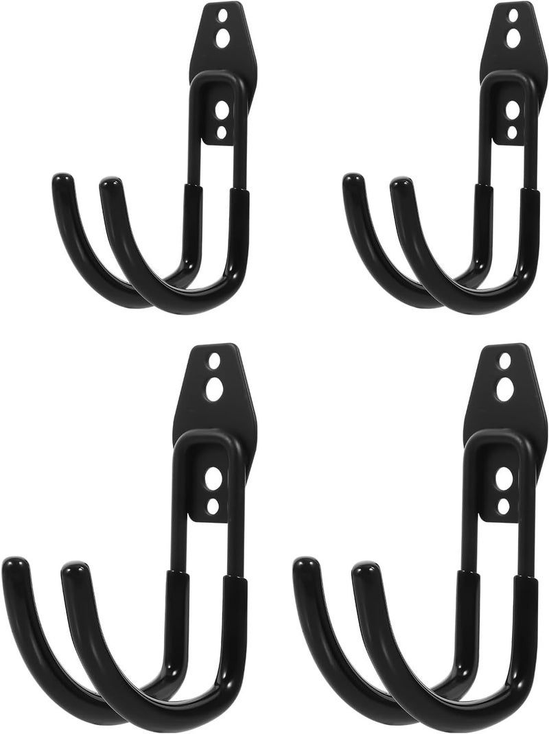 Heavy Duty Garage Hooks Wall Mount Organizer 4pcs – Metal Storage Hooks for Tool, Ladder, and Garden Equipment Hanging in Garage Or Warehouse - Image 1
