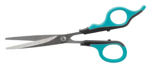 Trixie Straight Scissors, Trimming Scissors for Dogs and Cats, Made with Stainless Steel, and Non-Slip Rubber Handle for Easy Grip, Round-Tip Design Makes It Safe to Use Around face Area - 18cm - Image 2