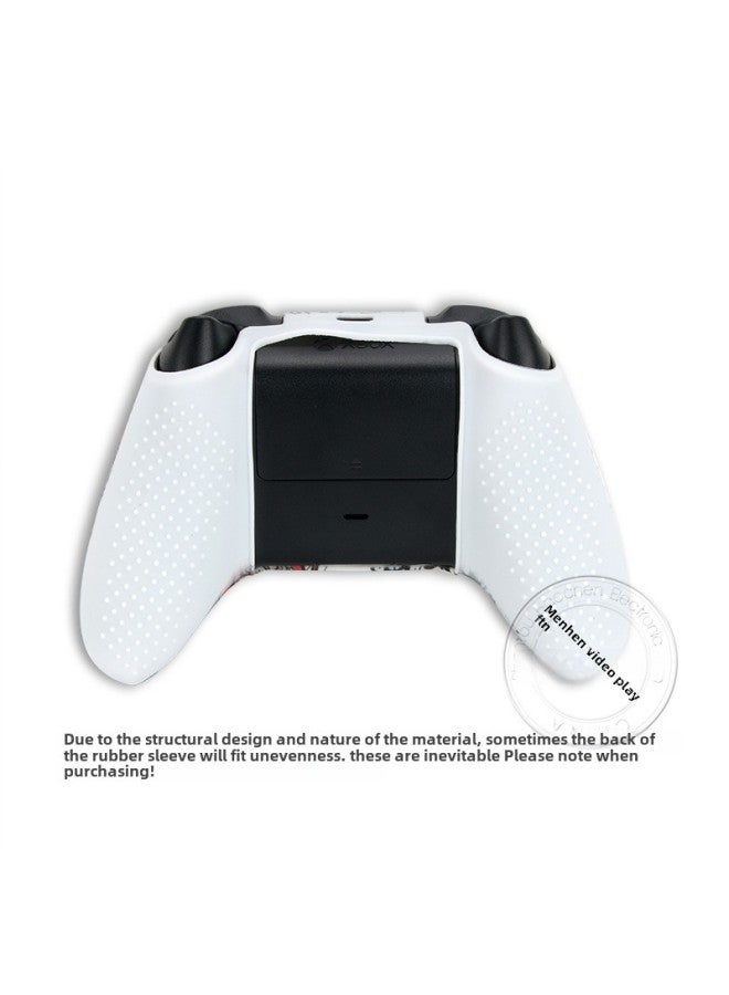 XBOX Series X Handle Water Transfer Silicone Sleeve SX Pattern Single-sided Painted Protection Soft Rubber Case-Product Color:Sx-camouflage 05  - Image 3