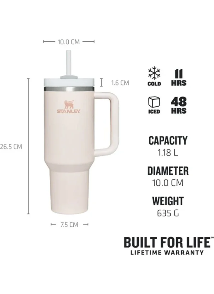 Stanley Quencher Thermos with Straw 1.18 L Light Pink