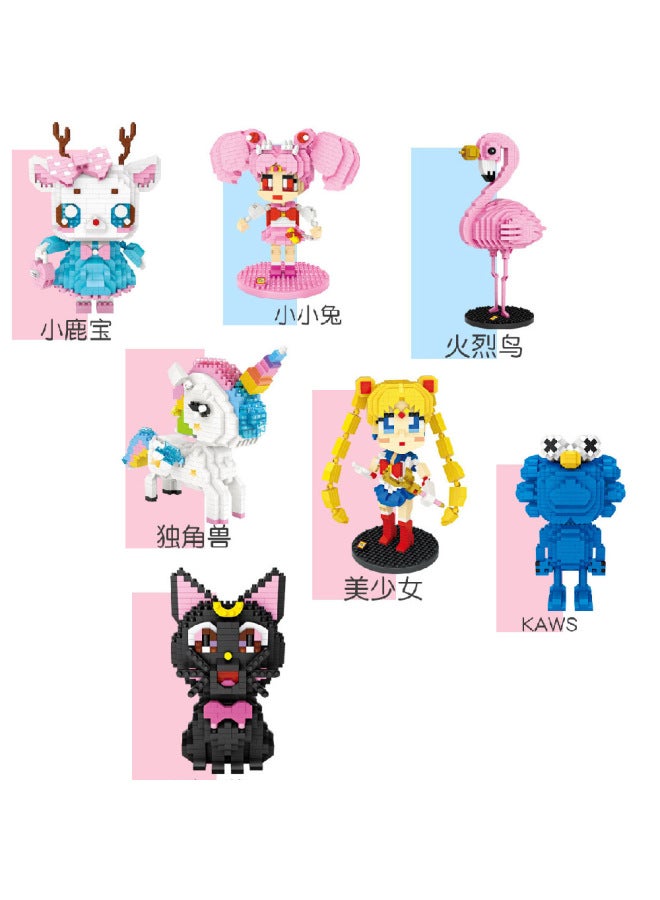 Loz Li Zhi Small Grain Diamond Assembled Building Blocks Toy Cartoon 9799 9259 9258 - Image 2