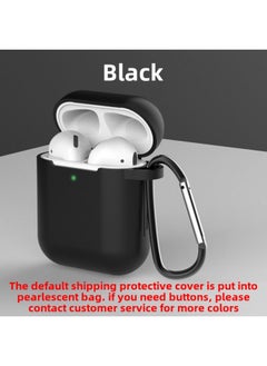 Generic Protective Silicone Soft Case For Airpods Pro 2345 Bluetooth Earphones Anti-fall Shockproof Cover Digital Computer Accessories-Color:Black-Applicable Model:Airpods Pro2 Thickened Model  Without ons  - Image 1