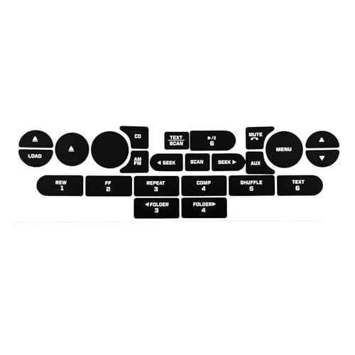 AtticZone Radio Button Stickers Repair Kit Decals Compatible with Mustang 2005-2009 - Image 1