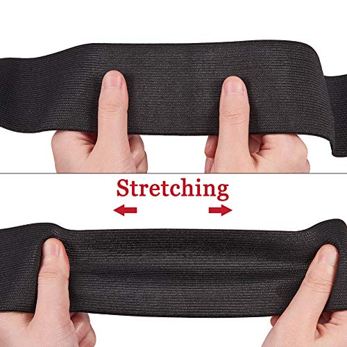BENECREAT 10 Yards 2.36-Inch Wide Elastic Band Heavy Stretch High Elasticity Knit Elastic ribbons for Sewing (5 Yards/Roll, White & Black) - Image 5