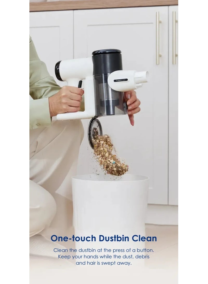 Tineco مكنسة كهربائية لاسلكية Pure ONE Air PRO، متعددة الأطوار، مع ملحقات متعددة، هادئة للغاية، شفط قوي، تصميم لا يتأثر بمرور الزمن، محطة شحن خالية من التركيب - Image 3