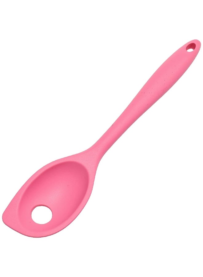 Chef Craft Premium Dishwasher Safe Silicone Mixing Spoon Pink 11inch 13731 - Image 1