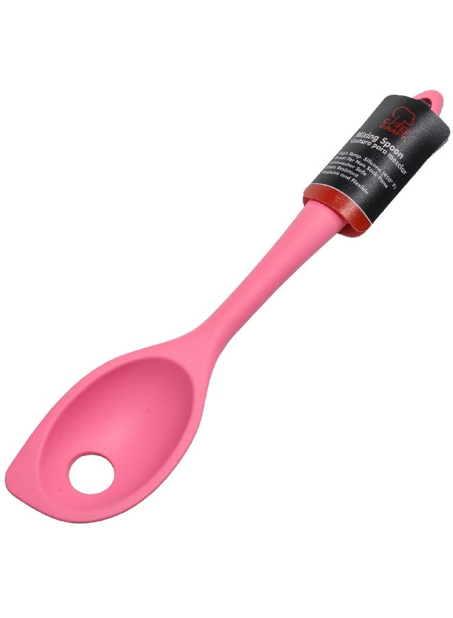 Chef Craft Premium Dishwasher Safe Silicone Mixing Spoon Pink 11inch 13731 - Image 2