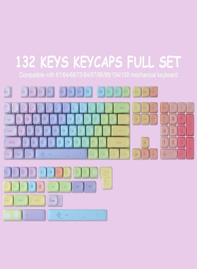 Hyekit PBT Keycaps MOA Profile Cute Keycaps 130 Keys Dye-Sublimation Kawaii Keycap Set for Cherry MX Magnetic Switches Mechanical Keyboard - Image 2