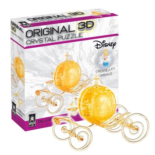 BePuzzled Disney Cinderellas Carriage Deluxe Original 3D Crystal Puzzle Perfect for Puzzlers Ages 12 and Up Challenging to Complete and Beautiful to Display Collect Them All - Image 1