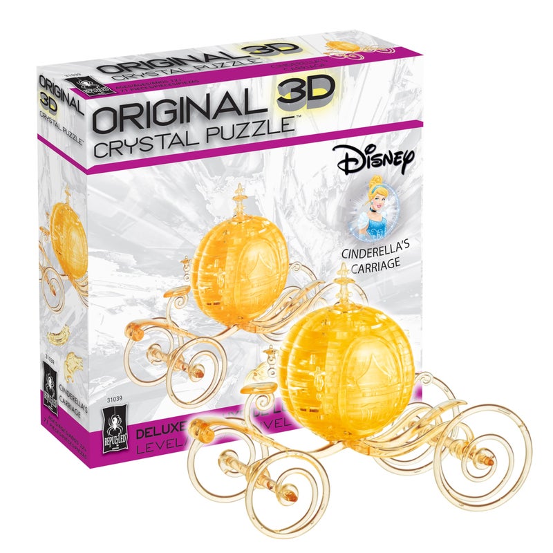 BePuzzled Disney Cinderellas Carriage Deluxe Original 3D Crystal Puzzle Perfect for Puzzlers Ages 12 and Up Challenging to Complete and Beautiful to Display Collect Them All - Image 3