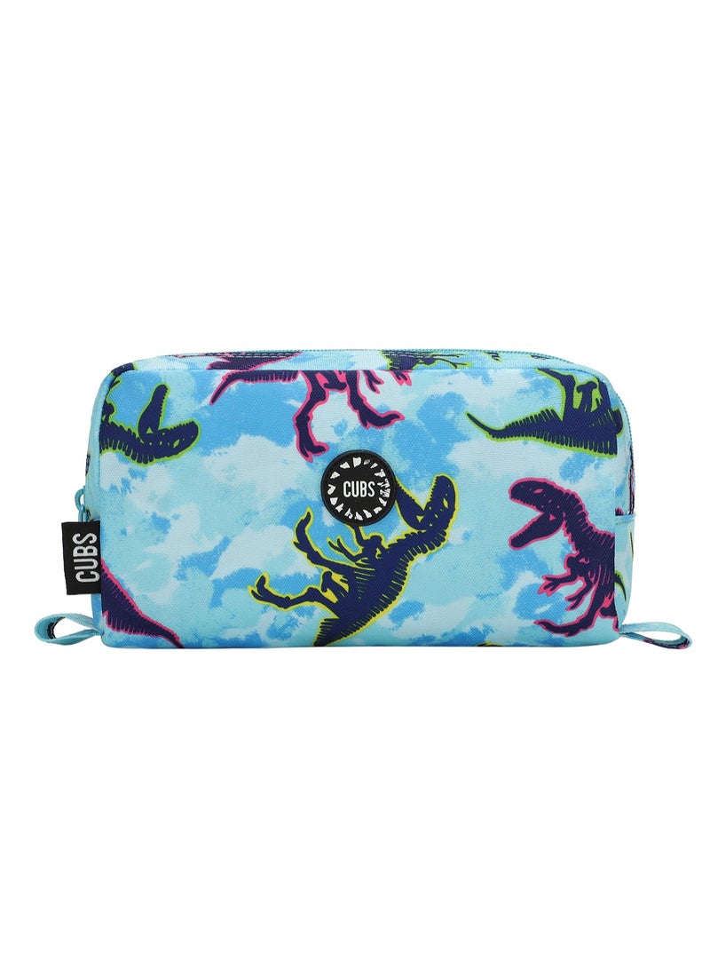 CUBS Dinosaur Print Waterproof pencil case pouch with zip closure - Image 1