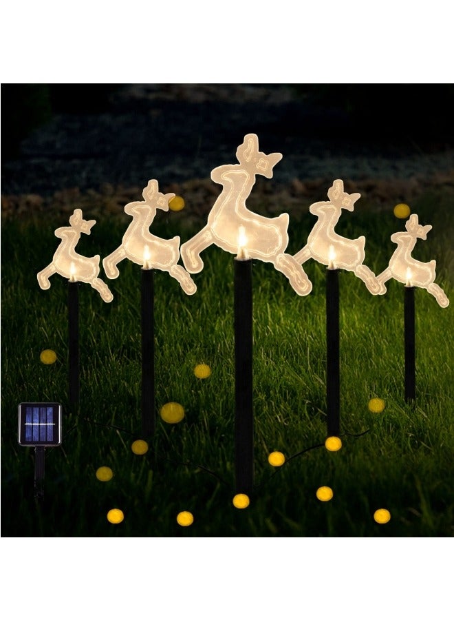 GGEROU Christmas Decoration Stake Lights Outdoor, Waterproof Garden Lights with 2-Lighting Modes, Solar Lights - Image 1
