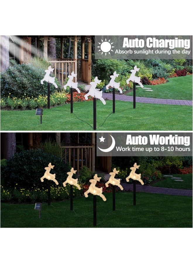 GGEROU Christmas Decoration Stake Lights Outdoor, Waterproof Garden Lights with 2-Lighting Modes, Solar Lights - Image 3