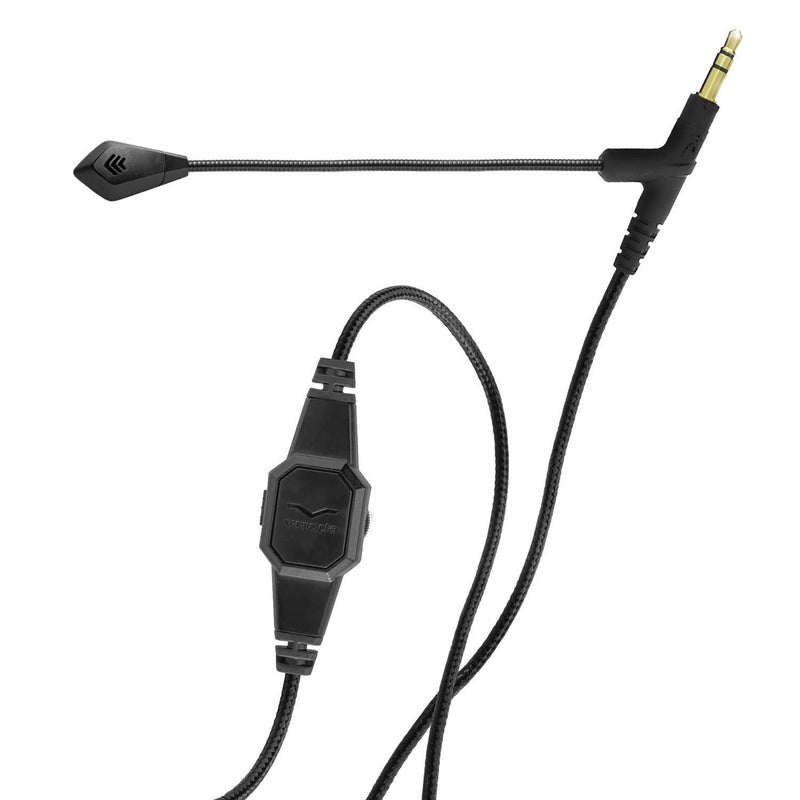 V-Moda BoomPro Microphone | for Gaming & Communication | Wired - 3.5 mm Jack | Flexible Boom | Clip-on Controller with Mute Button & Volume Wheel | Black - Image 1