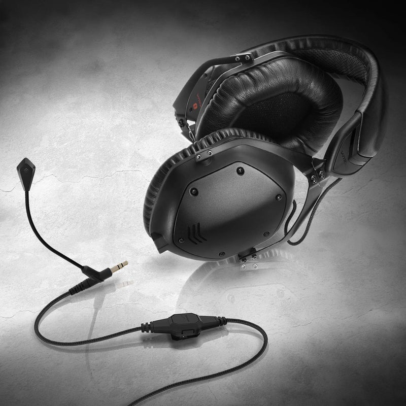 V-Moda BoomPro Microphone | for Gaming & Communication | Wired - 3.5 mm Jack | Flexible Boom | Clip-on Controller with Mute Button & Volume Wheel | Black - Image 2
