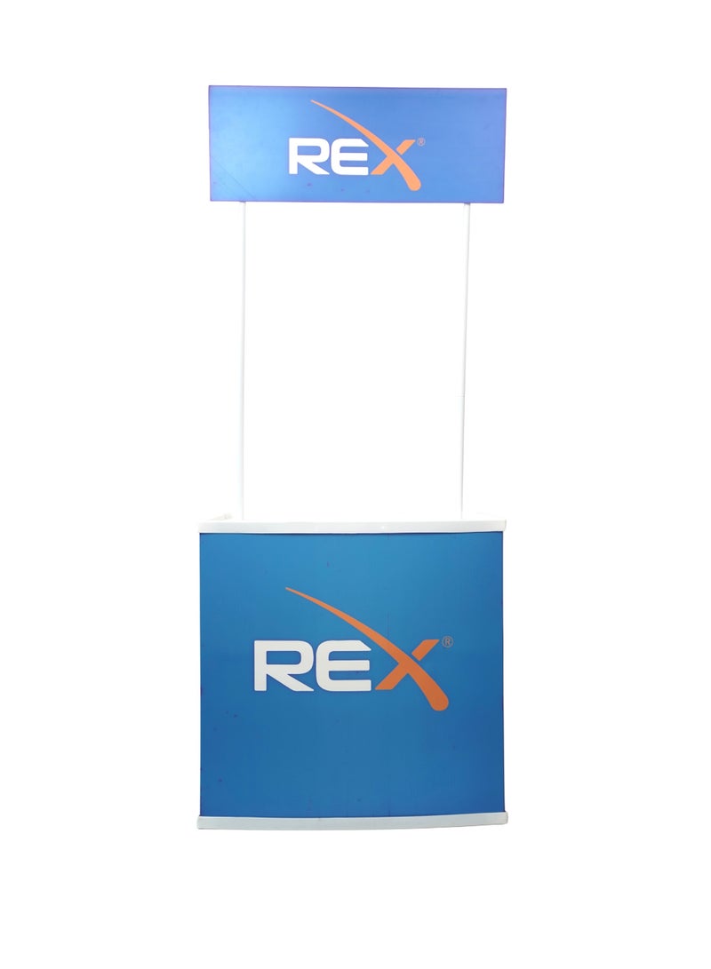 ركس ستاند عرض ابيض بوث بطول 2 متر  للاعلانات يتضمن طاولة و لوحة سهلة التركيب و التنقل RX-62 - Image 1