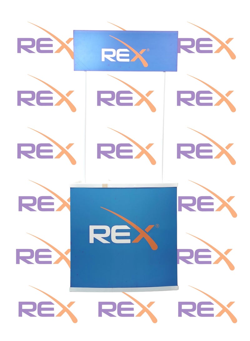 ركس ستاند عرض ابيض بوث بطول 2 متر  للاعلانات يتضمن طاولة و لوحة سهلة التركيب و التنقل RX-62 - Image 2