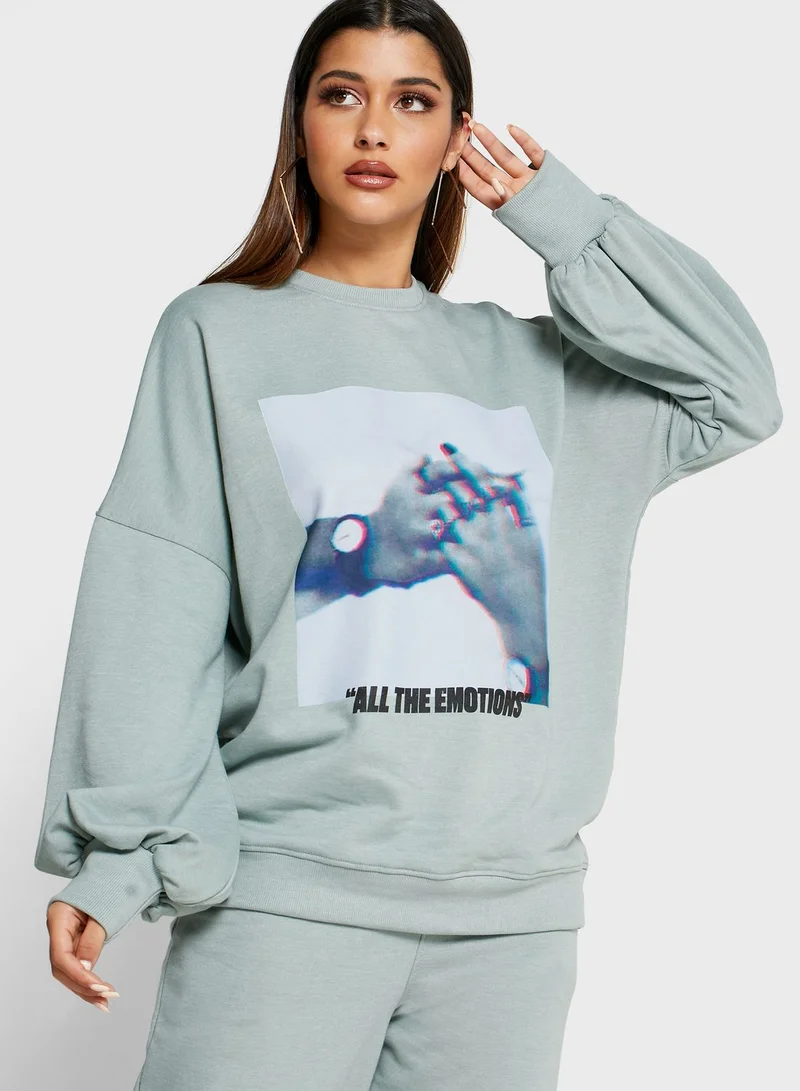 PUBLIC DESIRE Graphic Sweatshirt