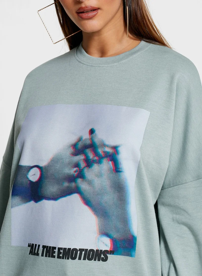 PUBLIC DESIRE Graphic Sweatshirt