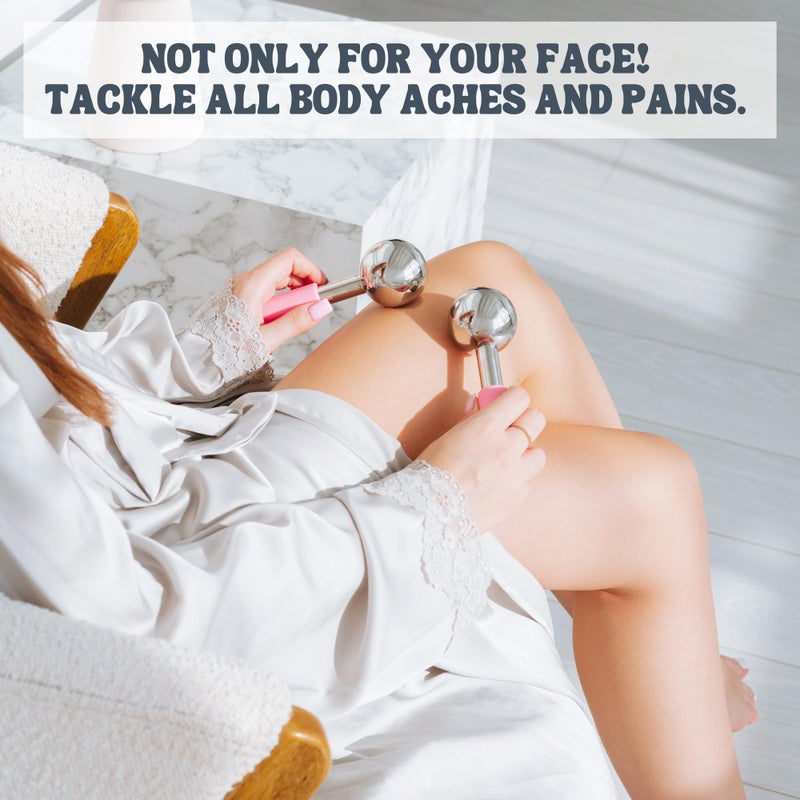 Eli with Love Ice Globes for Facials - 360 Rotating Unbreakable Steel Ice Globes with Carry Case - Professional Esthetician Supplies - Ice Roller for Face and Eyes - Ideal Skincare Tool (White) - Image 5