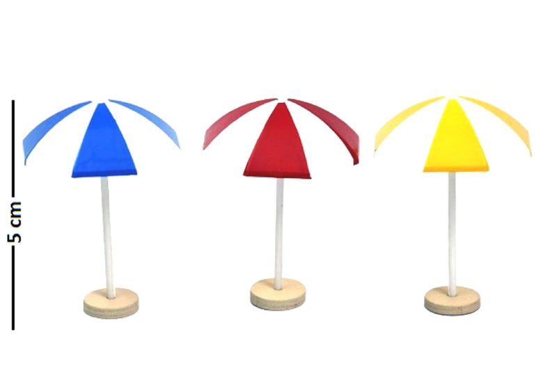 BHOOLU&GOOLU Cute Miniature Colorful Umbrella - 3 Pcs Set (Hight : 5 CM) - Image 3