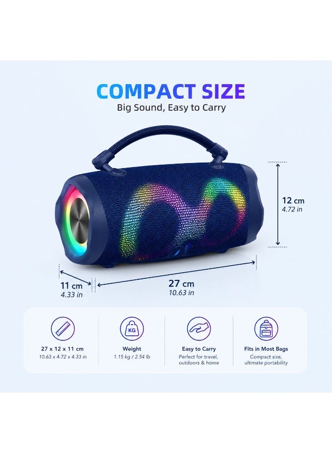 Smartbarry M50 Plus Portable Bluetooth Party Speaker with RGB Lights Deep Bass Sound System 15000mAh Battery TWS Stereo Mode Hands Free Calling USB Rechargeable Wireless Speaker - Image 2