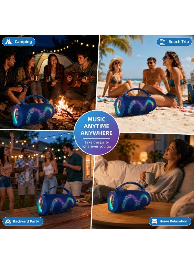 Smartbarry M50 Plus Portable Bluetooth Party Speaker with RGB Lights Deep Bass Sound System 15000mAh Battery TWS Stereo Mode Hands Free Calling USB Rechargeable Wireless Speaker - Image 5