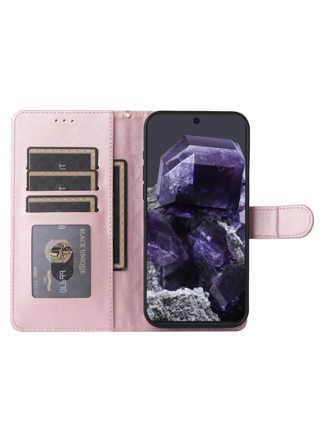 The Bros Phone Case For Google Pixel 9 Diamond Lattice Leather Flip Phone Phone Case - Image 4
