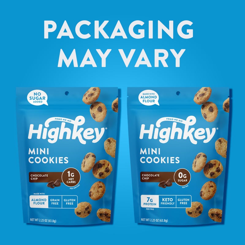 HighKey Keto Chocolate Chip Mini Cookies - Gluten Free Sugar Free Cookies Keto Snack Low Carb Snacks Healthy Protein Diabetic Dessert Food Low Sugar Treat Diet Friendly Sweets 3 Pack + Arcade - Image 5