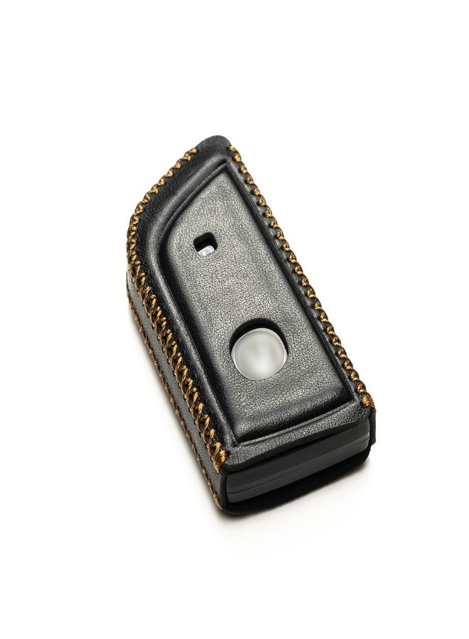 Vitodeco Genuine Leather Smart Key Fob Case with Leather Key Strap Compatible for Acura MDX, Acura RDX 2022 (5-Button, Black) - Image 4