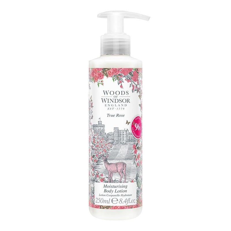 Woods of Windsor Body Lotion Floral Body Moisturizer for Women with Notes of Violet Leaf Rose Otto Fast Absorbing Body Cream to Help Soften Moisturize Skin True Rose Scent 845 fl oz