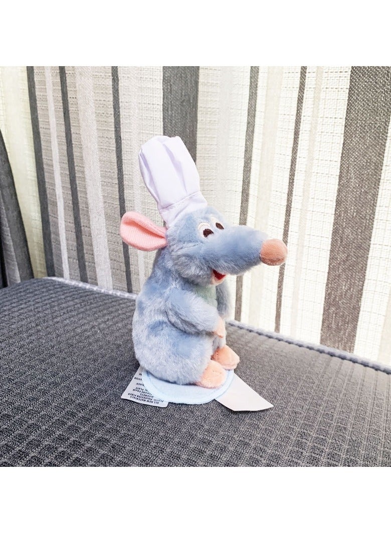 general Chef Mouse Plush Doll Sits Shoulder Standing Shoulder Cooking Mouse Cute Mouse Baby Puppet Toy Vivid and Cute 16cm - Image 1