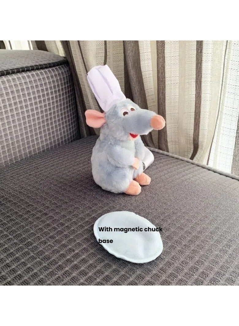 general Chef Mouse Plush Doll Sits Shoulder Standing Shoulder Cooking Mouse Cute Mouse Baby Puppet Toy Vivid and Cute 16cm - Image 4
