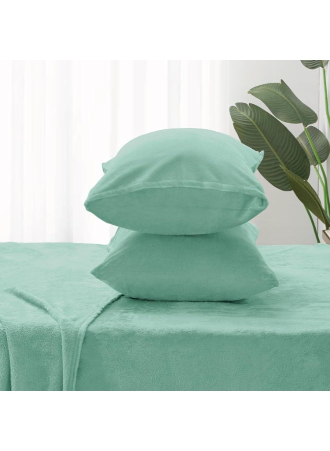 BEDELITE Flannel Sheets Queen Size - Super Soft Fleece Sheets Set Fluffy Extra Plush, 4 Piece(Include Fitted Sheet, Flat Sheet, 2 Pillowcases) - Image 2