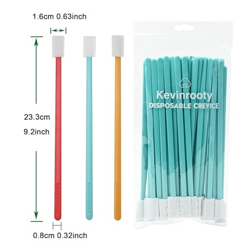 Kevinrooty 50PCS Disposable Crevice Cleaning Brush Kit, Disposable Toilet Brush, Window Sill, Keyboard, Car AC Cleaner (Blue) - Image 3